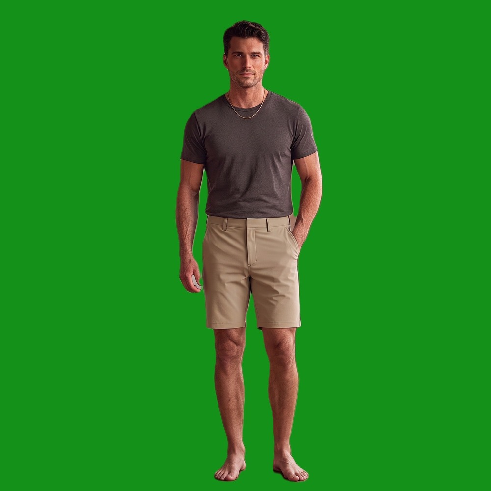 32 Degrees Cool Men's 36 Stretch Performance Shorts Khaki Tan Golf Casual